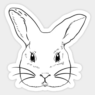 rabbit head hand draw Sticker